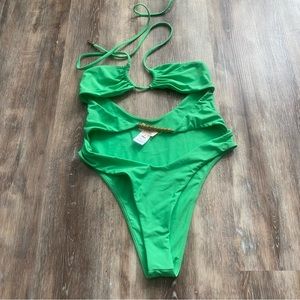Camila coelho Revolve green Anais one piece S